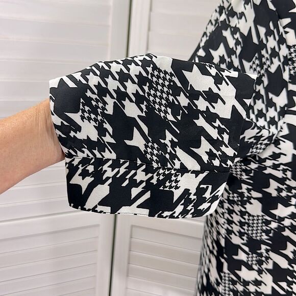 Chico’s Tunic Size 2 (12) Houndstooth Lightweight Flowy - Picture 10 of 16
